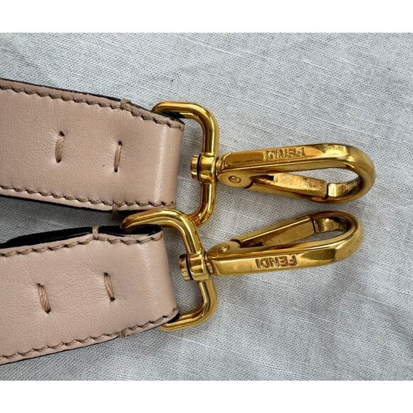 Fendi Roma Beige & Black Leather Tote Bag With Gold Hardware & COA's‎ - Picture 8 of 16